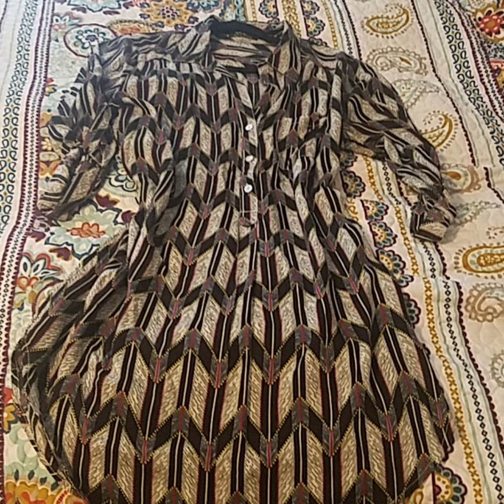 Western print tunic